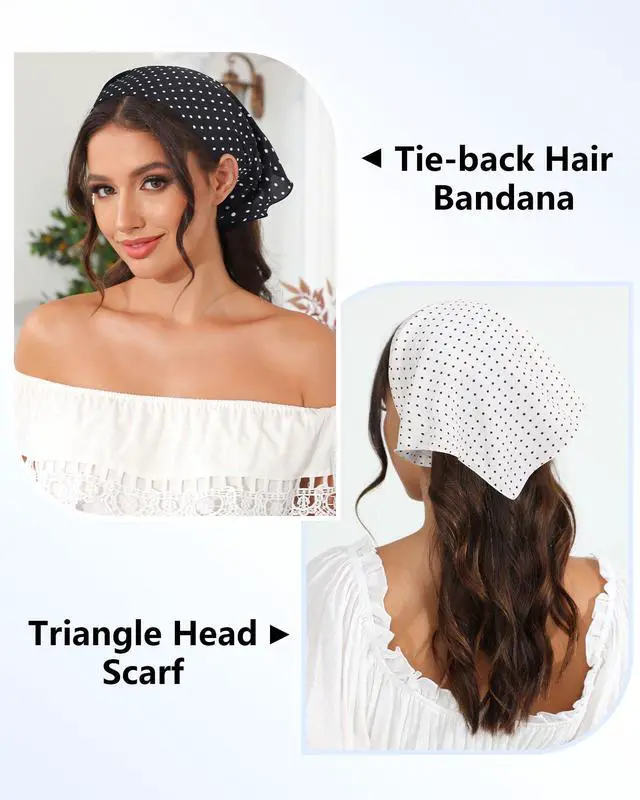 Alt view image 4 of 7 - 3Pcs Triangle Hair Scarf Headband for Women Tie Back Head Scarf | Tie-Back Triangle Hair Scarf, No Metal Clips, Versatile for Curly Hair, Yoga, Soft & Breathable