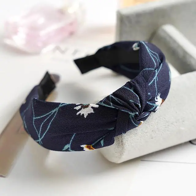 Alt view image 7 of 7 - 8 Pack Boho Vintage Headbands for Women Girls Knotted Headwraps Fashion Hair Hoops Elastic Hair Accessories