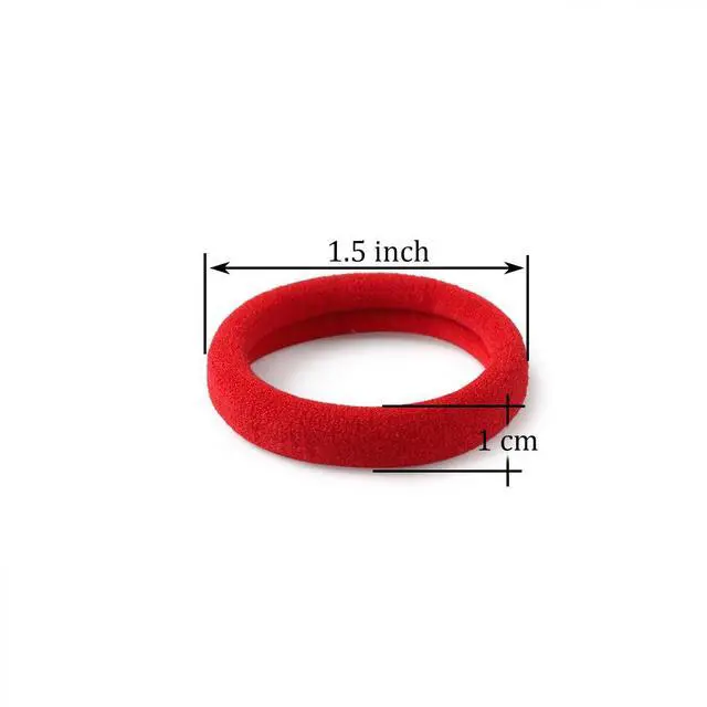 Alt view image 3 of 5 - 60pcs Nylon Elastic Hair Ties DIY Hair Bands For Women and Girls | White No Damage Stretch Ouchless Ponytail Holders for Girls Teens Yoga Sports Makeup Daily Use, Women Girls Hair Accessories
