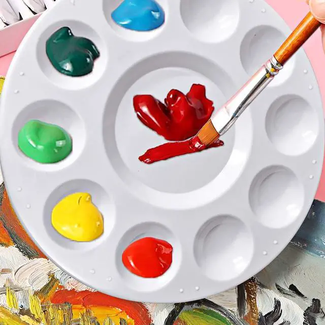 Alt view image 2 of 6 - 4pcs Paint Tray Palettes,Paint Pallet,Plastic Palette for Kids to Paint | Paint Holder,Paint Tray Pallets for Have a Birthday Painting Party