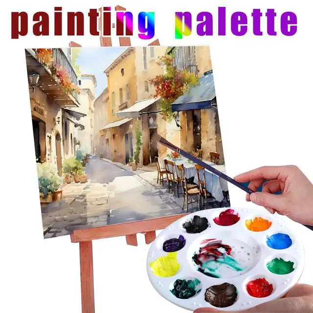 Alt view image 4 of 7 - 40PcsArt Paint Tray Palettes,Paint Trays for Kids or Student to Craft DIY Painting or School Project, White Plastic Paint Pallets
