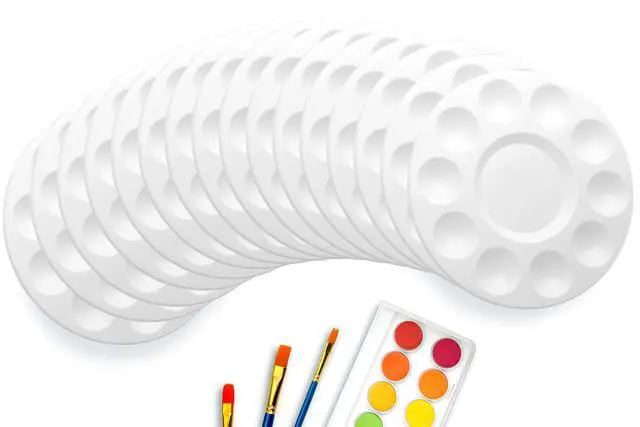 Alt view image 7 of 7 - 46PCS Paint Tray Palettes,Plastic Paint Pallets for Kids or Adult to Paint | Artist Paint Tray Palette,Paint Palettes for Kids,Student to Craft Supplies DIY Art Painting on School Project or Art Class