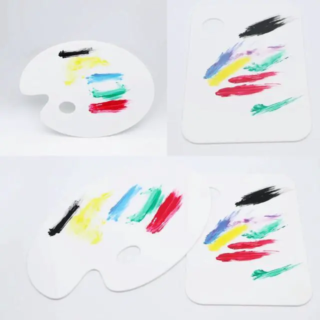Alt view image 3 of 7 - 4Pcs Acrylic Paint Palette,Paint Pallet,Art Palette,for DIY Art or Oil Watercolor Painting Palette