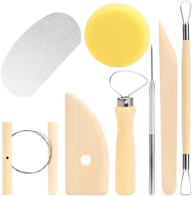 Main image of 8 Pcs Clay Sculpting Tool Kit, Pottery Sculpting Tool Set, Air Dry Clay Pottery Carving Tools for DIY Ceramics Craft, Carving, Dotting, Molding, Modeling, Shaping
