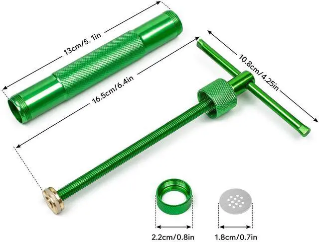Alt view image 5 of 7 - Polymer Clay Tools, Clay Extruder, Sugar Paste Extruder, Cake Fondant Tool Set for Decorating, Ceramics & Pottery Clay Extruders Mixers & Presses (Green)