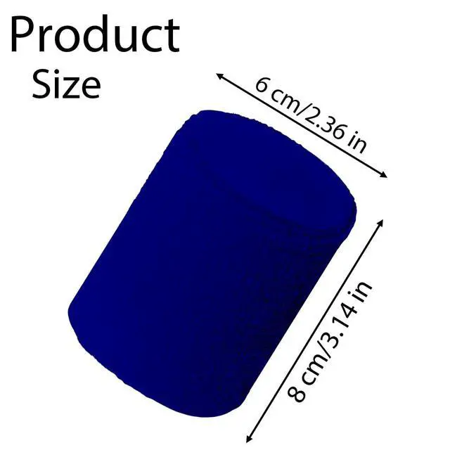 Alt view image 2 of 6 - 12 PCS Wrist Sweatbands Sports Wristband Sweat Absorbent Cotton Elastic Women Men for Basketball Tennis Football Running (Blue)