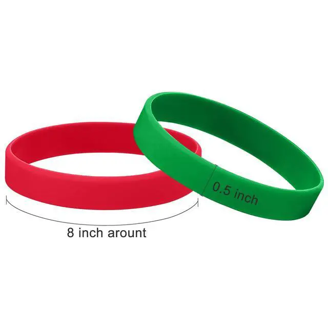 Alt view image 3 of 7 - 20 Pieces Rubber Bracelets Solid Color Silicone Wristbands | Colored Rubber Stretch Bracelets for Women Men Teen Gifts