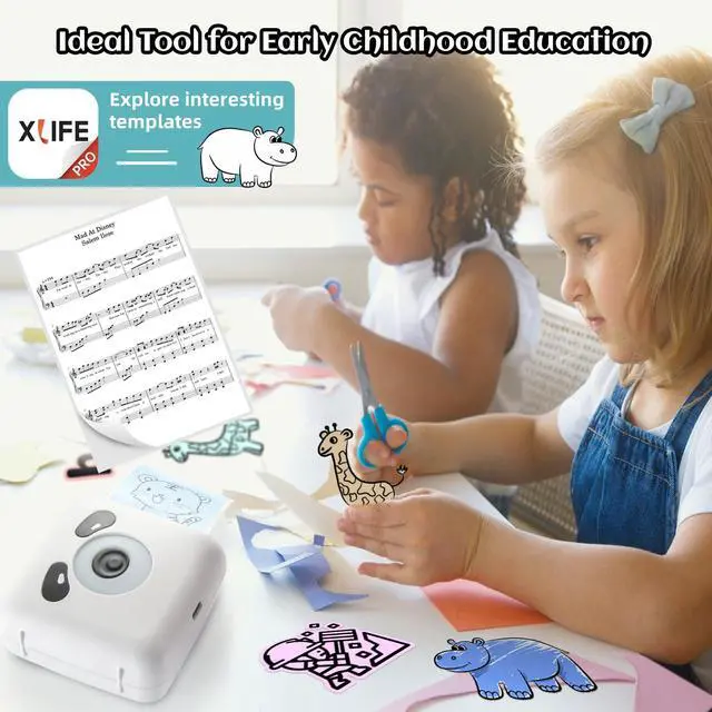 Alt view image 4 of 7 - Sticker Printer,TP6S Print Pod Mini Printer, 300DPI Thermal Machine | Portable Pocket Printers with 1Roll Paper for Photos, Study Graphics, Notes, Journal, DIY, Gift Blessings