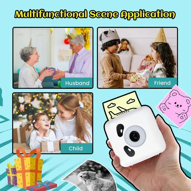 Alt view image 7 of 7 - Sticker Printer,TP6S Print Pod Mini Printer, 300DPI Thermal Machine | Portable Pocket Printers with 1Roll Paper for Photos, Study Graphics, Notes, Journal, DIY, Gift Blessings