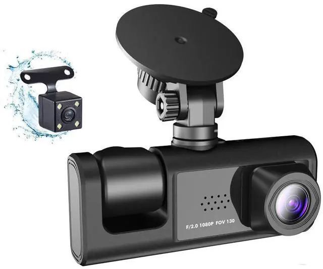 Main image of 3 Channel Dash Cam WIFI 3 Cameras, Front Rear and Inside, Rearview Mirror Video Recording Camcorder Wide Angle Car Camera Recorder Interconnection Auto Safety Driving Recorder