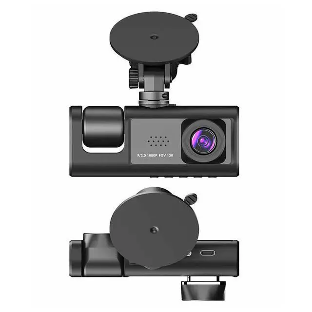 Alt view image 2 of 7 - 3 Channel Dash Cam WIFI 3 Cameras, Front Rear and Inside, Rearview Mirror Video Recording Camcorder Wide Angle Car Camera Recorder Interconnection Auto Safety Driving Recorder