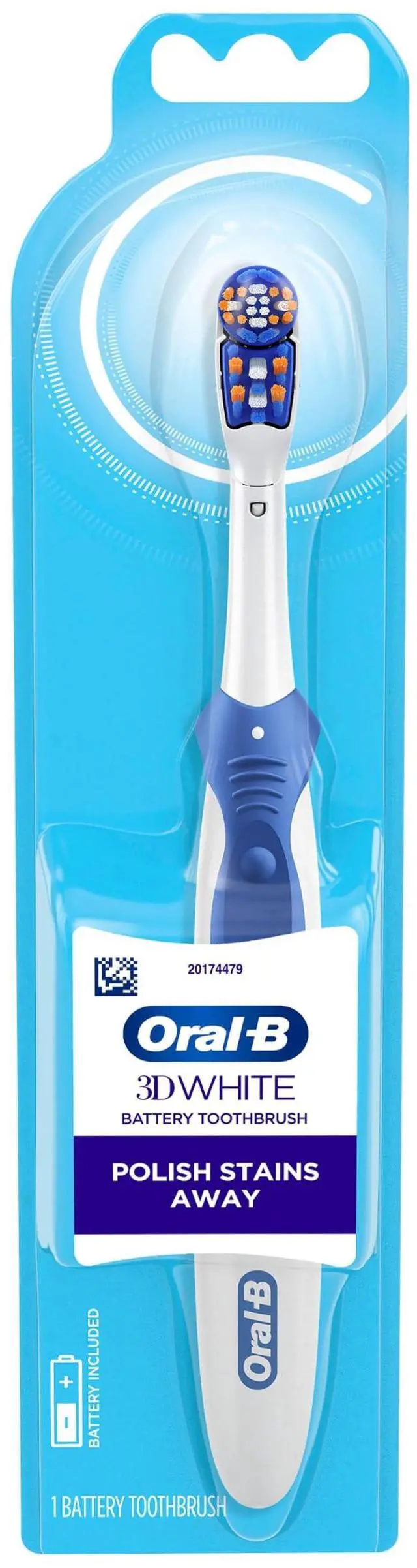 Main image of 3D White Action Power Toothbrush, 1 Count (Colors May Vary), Multi-colored
