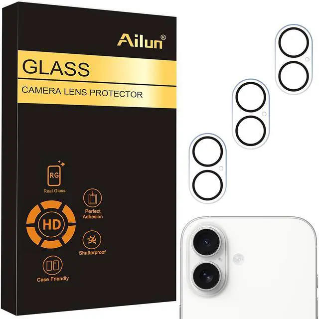 Main image of 3 Pack Camera Lens Protector for iPhone 17, Tempered Glass | Ultra HD, Anti-Scratch, Case Friendly, Does not Affect Night Shots