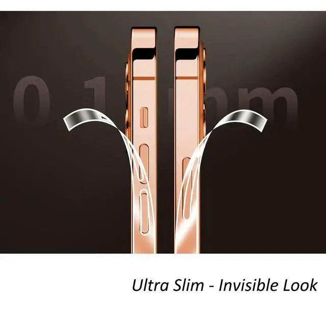 Alt view image 4 of 6 - Ultra Thin Transparent Side Film For iPhone 17 Pro Max Frame Protective Guard Film - 3 packs/TPU Hydrogel