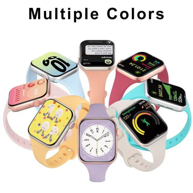 Alt view image 3 of 7 - Sport Slim Silicone Band Compatible for Apple Watch Band 38mm 42mm 40mm 44mm 41mm 45mm 49mm, Thin Soft Narrow Replacement Strap Wristband for iWatch Ultra Series 8/7/SE/6/5/4/3/2/1 Women Men