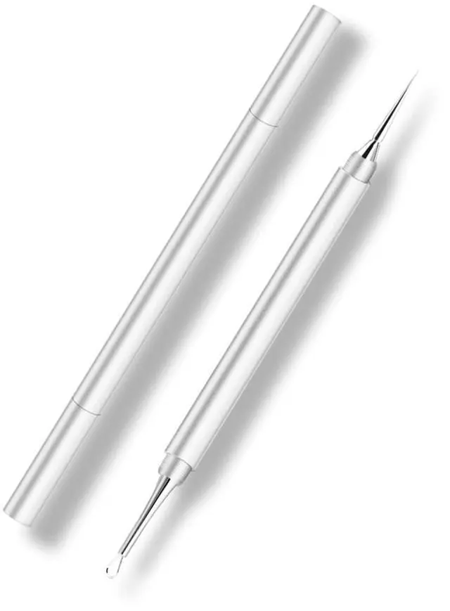 Main image of 2-in-1 Professional Stainless Steel Acne Removal Needle, Whitehead & Blackhead Remover Tool, Pimples Comedone Extractor Removal Tool, Double Ended Needle with Cap Removal for Nose Face Tools(Sliver)