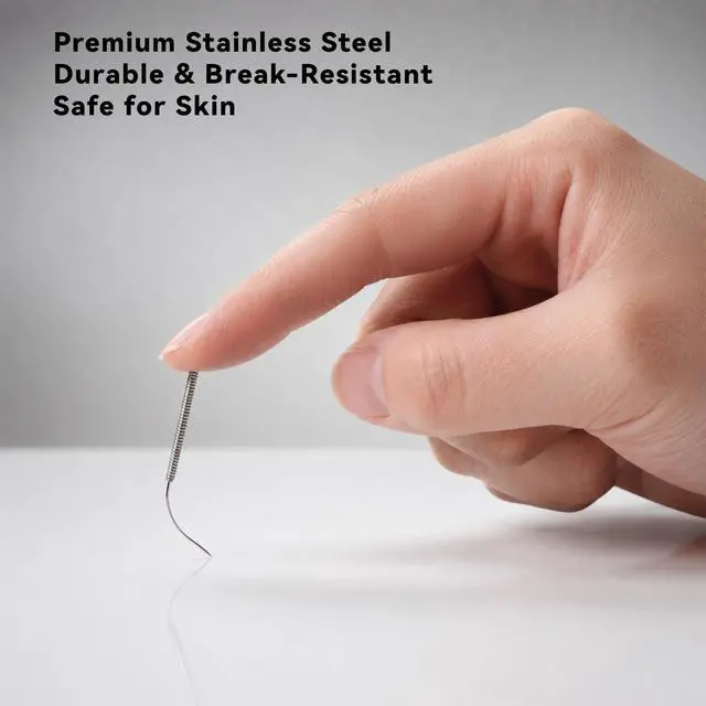 Alt view image 3 of 7 - 100 Pcs Disposable Acne Needles, Blackhead Remover Tools | Blackhead Remover Tools for Acne and Blemishes, Acne Popper Tools, Stainless Steel Comedone Extractor