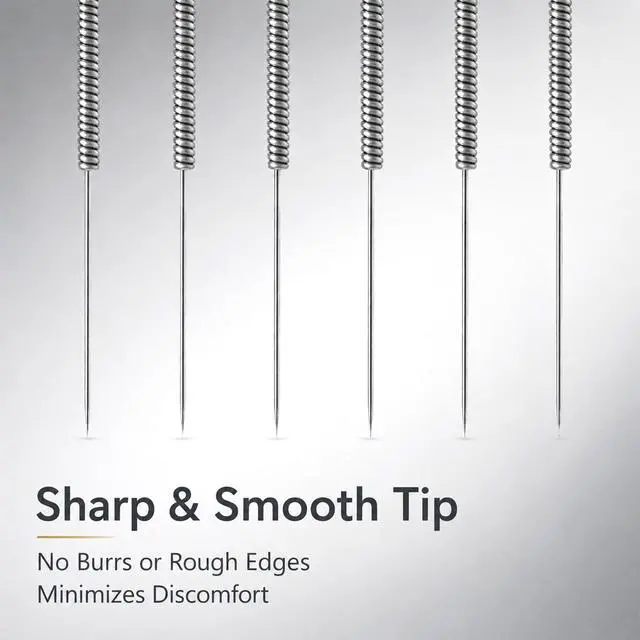 Alt view image 7 of 7 - 100 Pcs Disposable Acne Needles, Blackhead Remover Tools | Blackhead Remover Tools for Acne and Blemishes, Acne Popper Tools, Stainless Steel Comedone Extractor