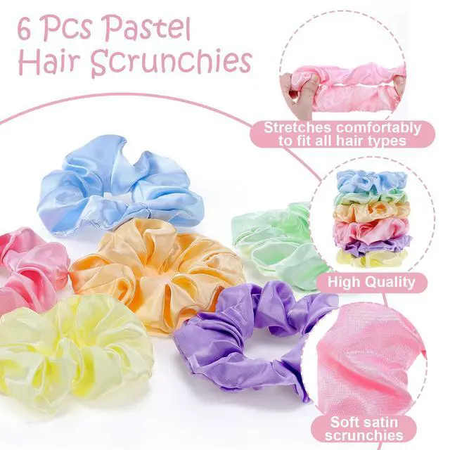 Alt view image 4 of 6 - 12 Pcs Mini Hair Brush with Mirror and Scrunchies,Popular