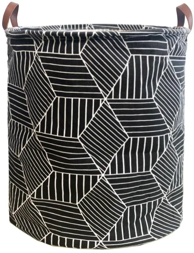 Main image of Waterproof Laundry Hamper Collapsible Laundry Basket Leather Handle Laundry Bag Large Clothes Storage Toy Organization for Bathroom Bedroom Laundryroom College Dorms (92-Satisfied laundry hampers)