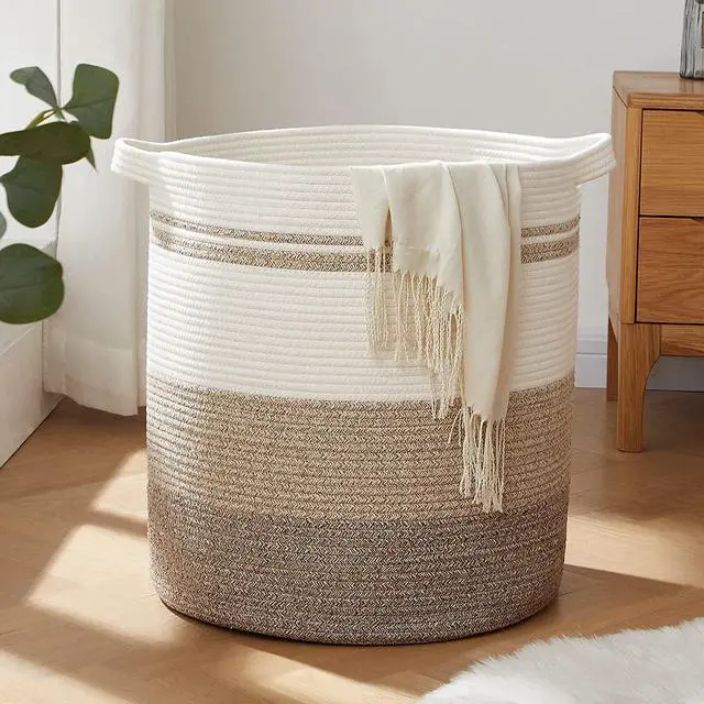 Main image of 80L Laundry Basket Laundry Hamper Nursery Hamper Gradient Yellow | Tall Dirty Clothes Hamper with Handle,Blanket Basket,Decorative Basket for Living Room,Storage Basket,Toy Storage