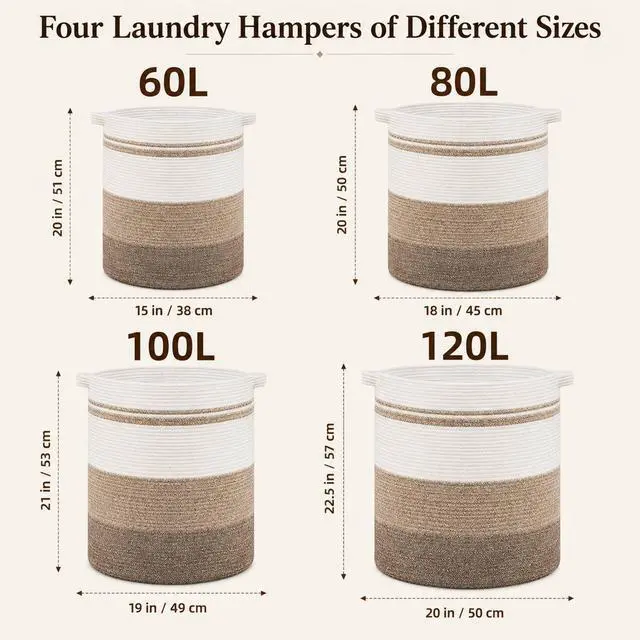 Alt view image 7 of 7 - 80L Laundry Basket Laundry Hamper Nursery Hamper Gradient Yellow | Tall Dirty Clothes Hamper with Handle,Blanket Basket,Decorative Basket for Living Room,Storage Basket,Toy Storage