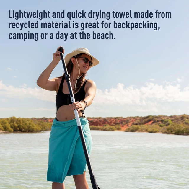 Alt view image 2 of 7 - Drylite Towel, Lightweight Towel, Medium, Sage Green | Lightweight, packable DRY+ microfiber towel with an ultra-suede finish suits bath, kitchen, and beach use anywhere