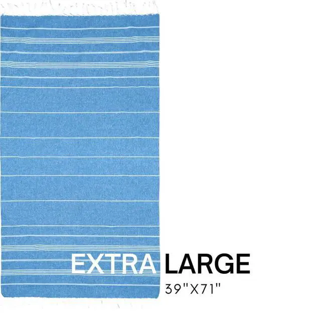 Alt view image 3 of 7 - Turkish Beach Towel with Travel Bag 39 x 71 Quick Dry Sand Free Lightweight Large Oversized Towels Light