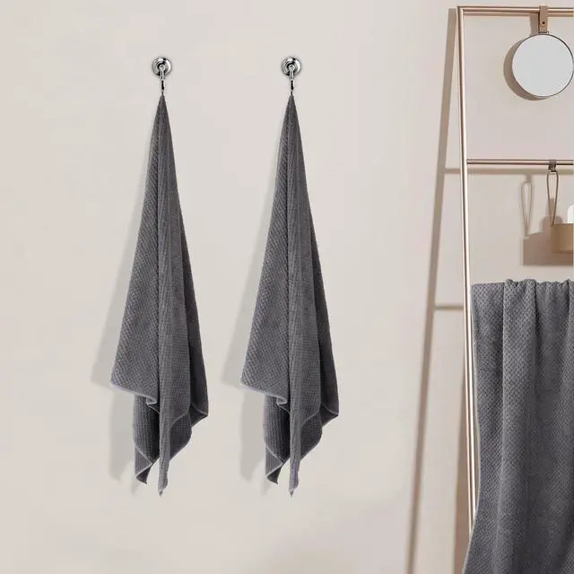 Alt view image 6 of 7 - 4PK Bath Towel Set, 30x60 in, Absorbent Large Towels for Bathroom | Ultra Soft, Lightweight, Quick Dry Towels for Pool, Beach, Swim, Yoga, SPA, Grey