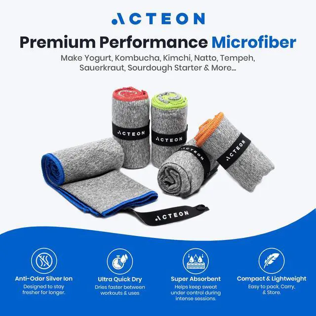 Alt view image 2 of 7 - Microfiber Gym Towels 5 Pack, Quick Dry Silver ION Odor-Free Sweat Towel, Super Absorbent Fast Drying for Men & Women, Workout, Yoga, Running, Hiking, Travel 16x30.5 Inch
