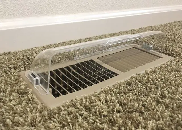 Alt view image 4 of 4 - Air Vent Deflector - Heavy Duty Unbreakable Plastic with Magnet Secure Design - Easy Adjust Between 8-14 - Vent Deflector for Air Conditioning/Heat/AC/Under Furniture (1)