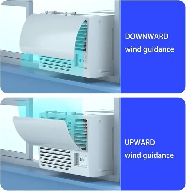 Alt view image 4 of 4 - Window Air Conditioners Windshield Universal,Adjustable Angle Air Conditioner Air Deflector,Prevent Direct Blowing of Heat and Cold Air for Vents, Sidewall and Window ac Unit