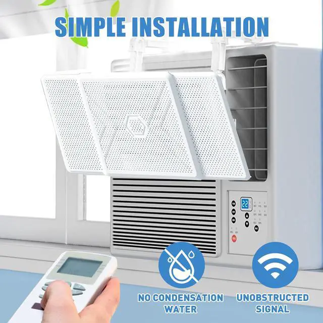 Alt view image 2 of 7 - Window Air Conditioners Deflector Universal - Room Air Conditioner Window Baffle Adjustable Wind Direction - Prevent Direct Blowing of Cold Air -Ac Air Vent Deflector Easy to Install (1)