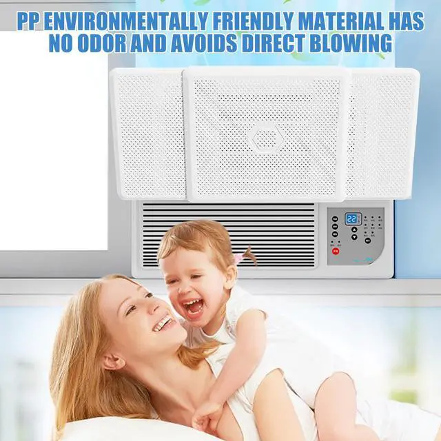 Alt view image 5 of 7 - Window Air Conditioners Deflector Universal - Room Air Conditioner Window Baffle Adjustable Wind Direction - Prevent Direct Blowing of Cold Air -Ac Air Vent Deflector Easy to Install (1)