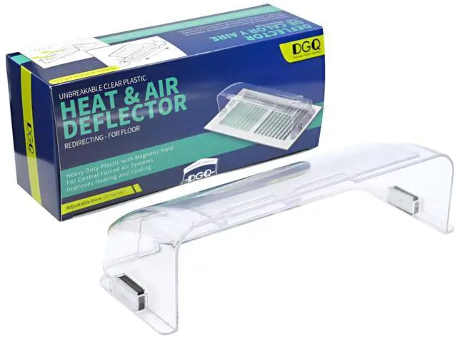 Main image of Unbreakable Air Vent Deflector 8"-12" Adjustable Magnetic Vent Cover | Clear Heat/AC Deflector for Floor Vents, Sidewall, and Ceiling Registers with Energy-Saving Design,Adjustable Airflow Control
