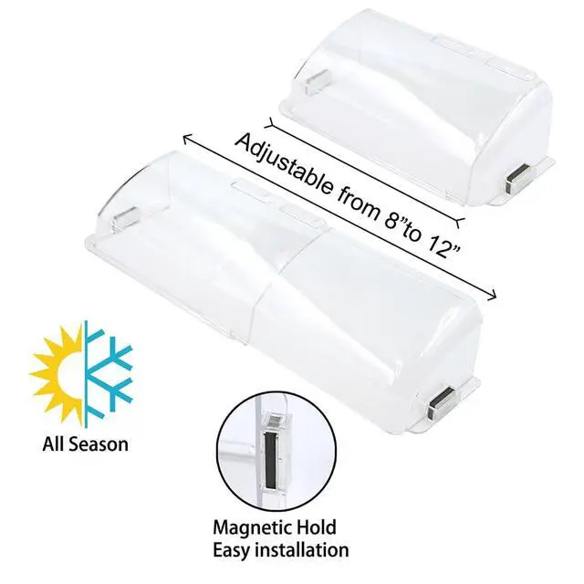 Alt view image 3 of 5 - Unbreakable Air Vent Deflector 8"-12" Adjustable Magnetic Vent Cover | Clear Heat/AC Deflector for Floor Vents, Sidewall, and Ceiling Registers with Energy-Saving Design,Adjustable Airflow Control