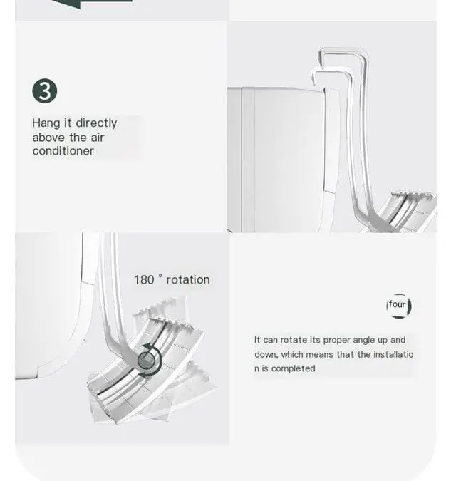 Alt view image 3 of 7 - 3 In 1 Adjustable Air Conditioner Deflector,Universal Retractable Anti Direct Blowing Retractable Air Conditioner Shiel,Anti Blast Baffle Wind Direction Telescopic Registers