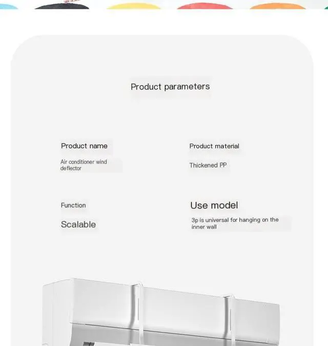Alt view image 6 of 7 - 3 In 1 Adjustable Air Conditioner Deflector,Universal Retractable Anti Direct Blowing Retractable Air Conditioner Shiel,Anti Blast Baffle Wind Direction Telescopic Registers