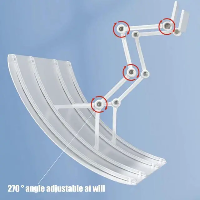 Alt view image 5 of 6 - Air Conditioner Deflector for Window Units, Universal Adjustable Air Conditioning Deflector Anti-Wind Baffles Anti Direct Blowing Windshield Wind Guide, 20.83"x10.61" Freely Cut, White