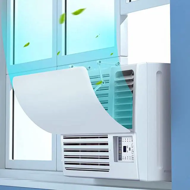 Alt view image 6 of 6 - Air Conditioner Deflector for Window Units, Universal Adjustable Air Conditioning Deflector Anti-Wind Baffles Anti Direct Blowing Windshield Wind Guide, 20.83"x10.61" Freely Cut, White