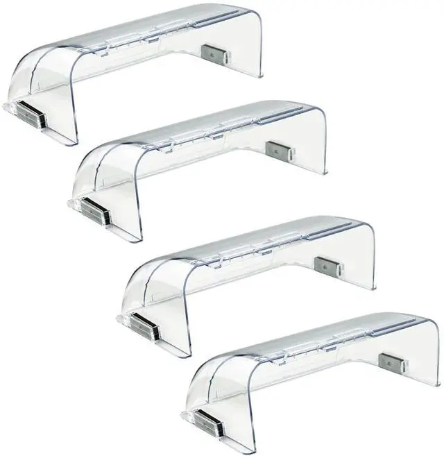 Main image of Heating & Air Vent Deflector for Vents, Sidewall, Ceiling, Floor Registers - Adjust Between 9"-14", Magnetic Vent Covers for Air Conditioning, Heat, AC, Floor, Under Furniture (4 Pack Clear)