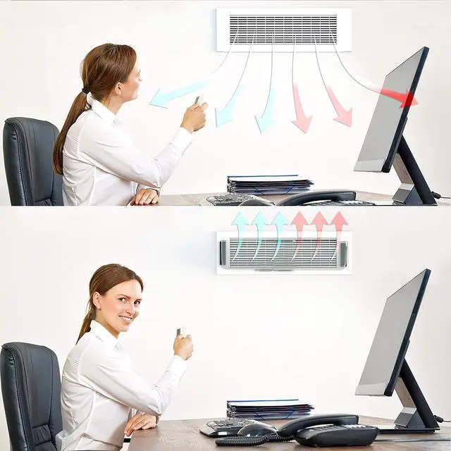 Alt view image 5 of 6 - Adjustable Magnetic Heat and Air Deflector for Vents, Sidewall, and Ceiling Registers