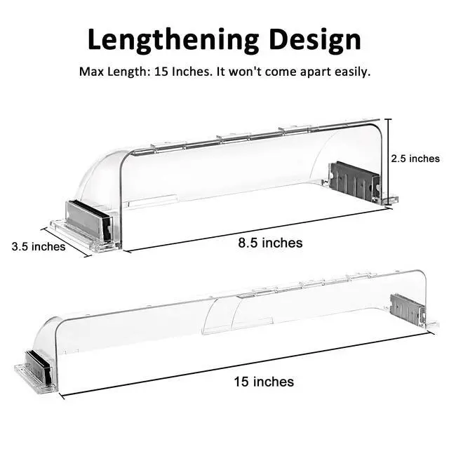 Alt view image 2 of 7 - 4 Pack Transparent Adjustable Air Deflector for Vents, Sidewalls and Ceiling Registers, 8.5" to 15" | 8.5"15" Adjustable,Magnetic Installation,Fits Floor,Wall & Ceiling