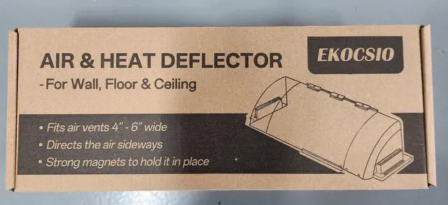 Alt view image 7 of 7 - 4 Pack Transparent Adjustable Air Deflector for Vents, Sidewalls and Ceiling Registers, 8.5" to 15" | 8.5"15" Adjustable,Magnetic Installation,Fits Floor,Wall & Ceiling