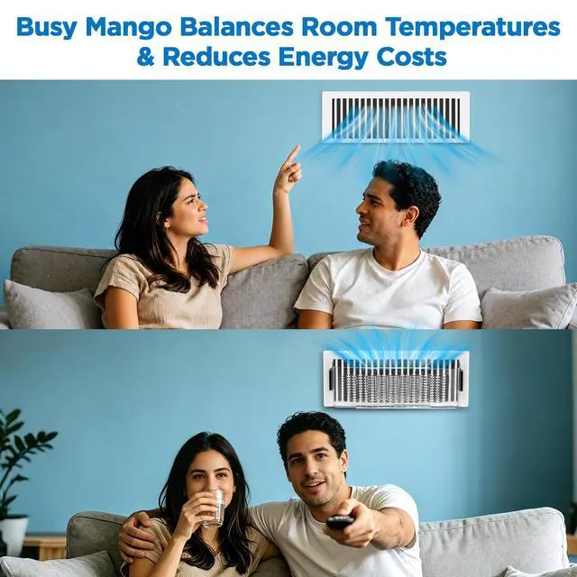 Alt view image 6 of 7 - Air Vent Deflectors 2 Pack, Magnetic Adjustable Cover 9-15 in | Clear wave-pattern polycarbonate directs heat/A/C airflow; fits metal floor/wall/ceiling registers, HVAC grilles, home vents