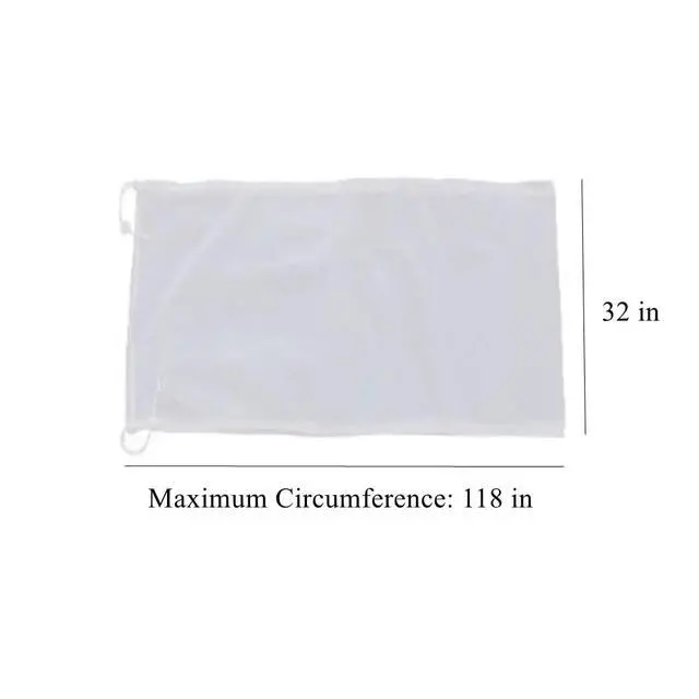 Alt view image 2 of 5 - Adjustable Birdcage Seed Catcher Feather Catcher Bird Cage Cover Net Airy Soft Skirt Guard Birdcage Nylon Mesh Netting for Parrot Macaw Parakeet Round Square Cage (118 x 32 Inch, White)