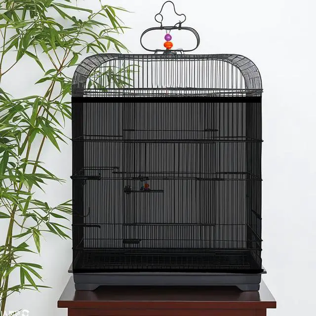 Alt view image 6 of 6 - Large Bird Cage Seed Catcher 31 x 118 inches Adjustable Soft Airy Skirt Guard Birdcage Nylon Mesh Net, Birdcage Cover Skirt Seed Guard for Parrot Parakeet Macaw Round Square Cages