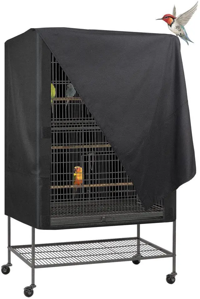 Main image of Bird Universal Pet Cage Cover Good Night, Black, L | For Cats, Mink, Totoro, Parakeet, Parrot and Small Animals