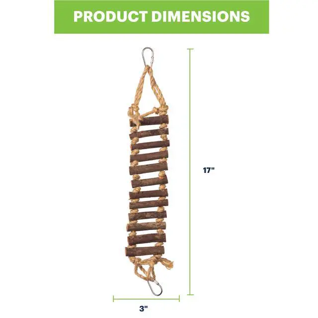 Alt view image 4 of 6 - Rope Ladder Bird Toy Hanging Birdcage Toy for Climbing | Accessories for Small to Medium Birds, Foot Exercise, Beak Use, Mental Enrichment, and Interactive Play