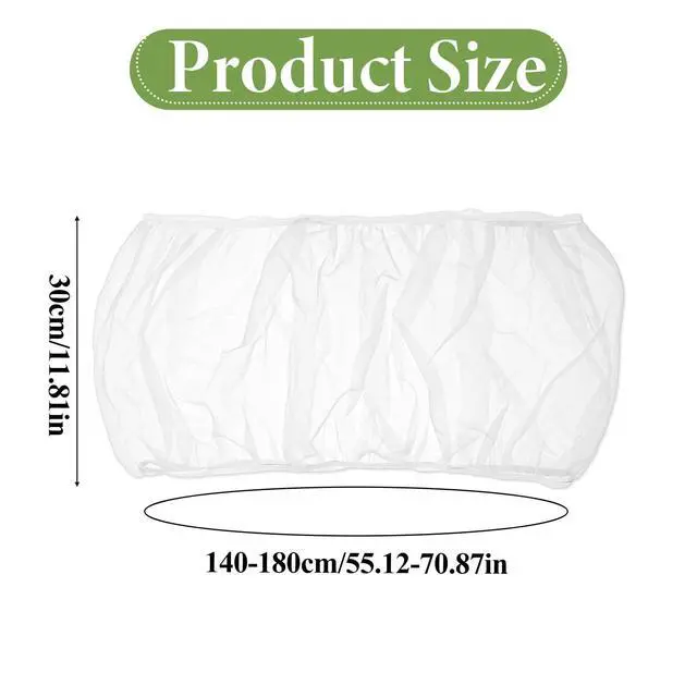 Alt view image 2 of 7 - Bird Cage Seed Catcher White Bird Cage Net Cover Adjustable Birds Cages Netting Seed Catcher Stretchy Birds Cages Guard for Parrot Enclosures